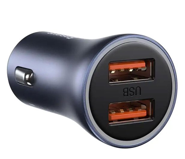 Baseus Golden Contactor Pro Car Charger U+U Grey + cable - 1348128 - zdjęcie 2